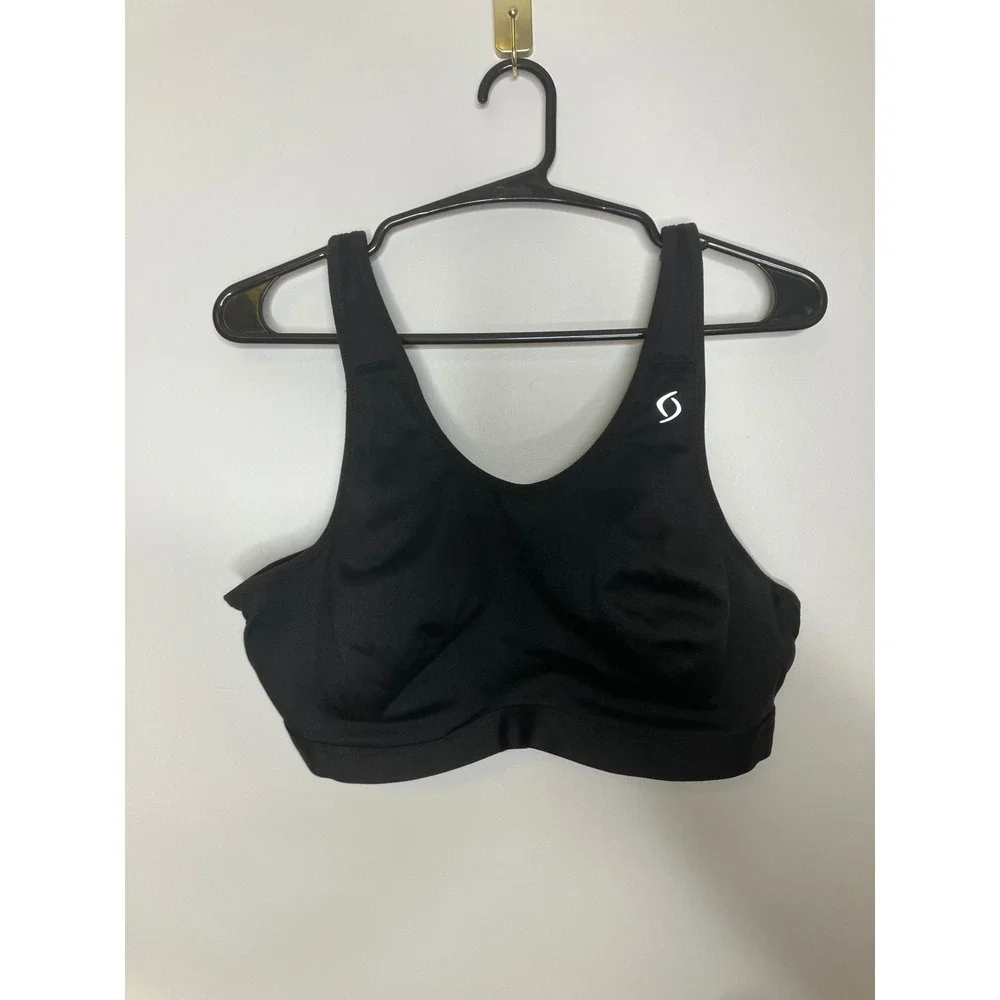 Moving Comfort Sports Bra Womens 38C Black Excellent High Impact Adjustable
